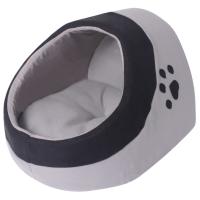 vidaXL Cama para Mascotas Tipo Nido para Gatos con Cojín Gris y Negro Dimensiones L, M - details 1
