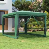 vidaXL Carpa para Fiestas con 4 Paredes de Malla Toldo HDPE Color Antracita,  Azul,  Rojo y mas - details 3