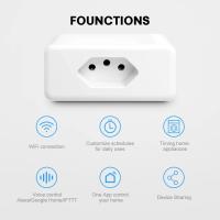 Tuya 16A Enchufe Inteligente WiFi Estándar Brasileño Compatible Con Google Home Alexa Y Smart Life APP Control Remoto Para El Hogar - details 2