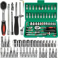 Juego De Llaves Y Destornilladores De 46 Piezas De 1/4 De Pulgada Con Barra De Extensión Ideal Para Reparaciones De Autos Y Proyectos DIY - details 0