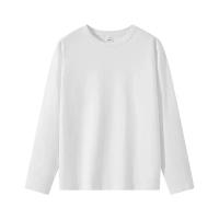 Camiseta Larga De Algodón Pesada 300g Para Hombres Y Mujeres Estilo Coreano Suéter Suelto Blanco Top Para Primavera Otoño - details 12