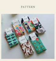 Calcetines De Algodón Coloridos Para Mujer 2024 Moda Primavera Otoño Plantas Echinacos Sloth Estilo Trendy Personales - details 8