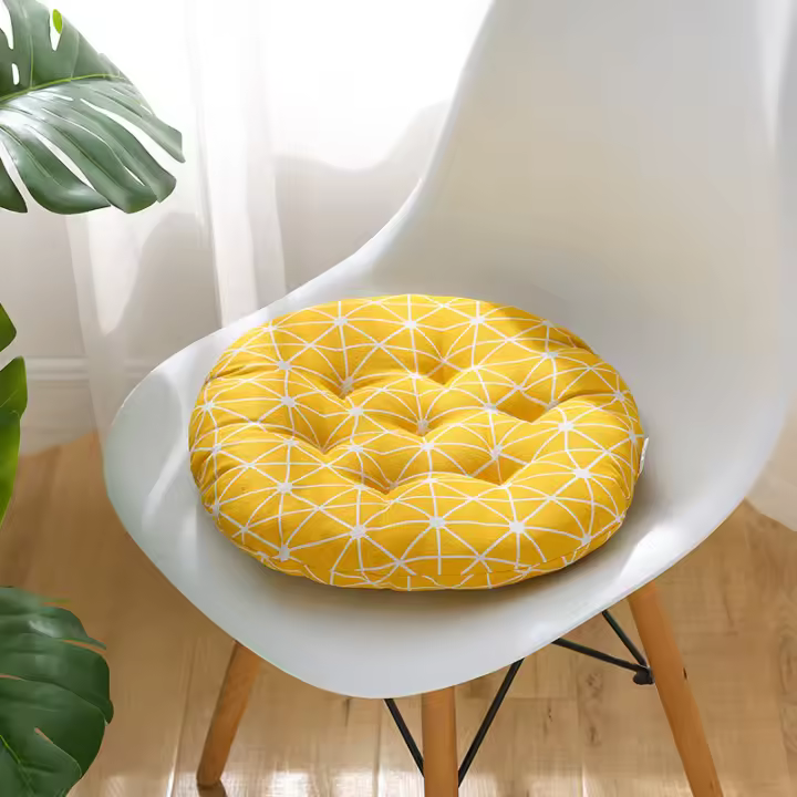 3 thickened cushions chair bench round tatami student cute teacher mat buttocks cotton and linen mat - 1