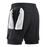 Shorts De Fitness Para Hombre Doble Capa 2 En 1 Deporte Entrenamiento En Gimnasio Quick Dry Running Verano Short De Dos Niveles - details 1