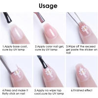 Pegatinas De Uñas 5D Estilo Bohemio Con Estrella Flor Y Diamantes Adornos Para Manicura DIY Decoración De Uñas Con Patrón De Línea Solar - details 0