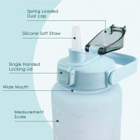 Botella De Agua Deportiva Grande 2L Sin Bisfenol a Portátil Para Exteriores Con Pajita Elástica Termoacumuladora Mate Gradiente - details 3
