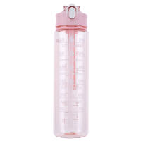 Botella Deportiva De 800ml Con Palanca Y Pajita Para Gym Y Fitness Motivacional Para Niños Y Niñas De Colores Rosa Azul Verde Morado Y Negro - details 4
