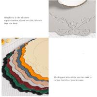 Mantel Individual De Cuero Sintético Embossado Estilo Europeo Decoración Para La Casa Resistentes Al Calor Y Aislantes - details 2