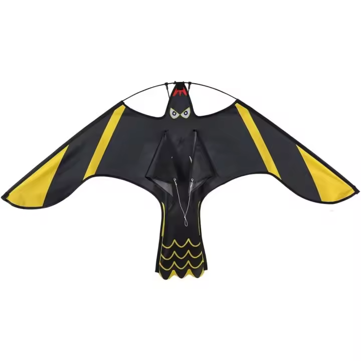 Cometa repelente de pájaros con forma de águila, reflectante, repelente de viento y palomas para patio, césped, granja, jardín, 1,4 m - 1