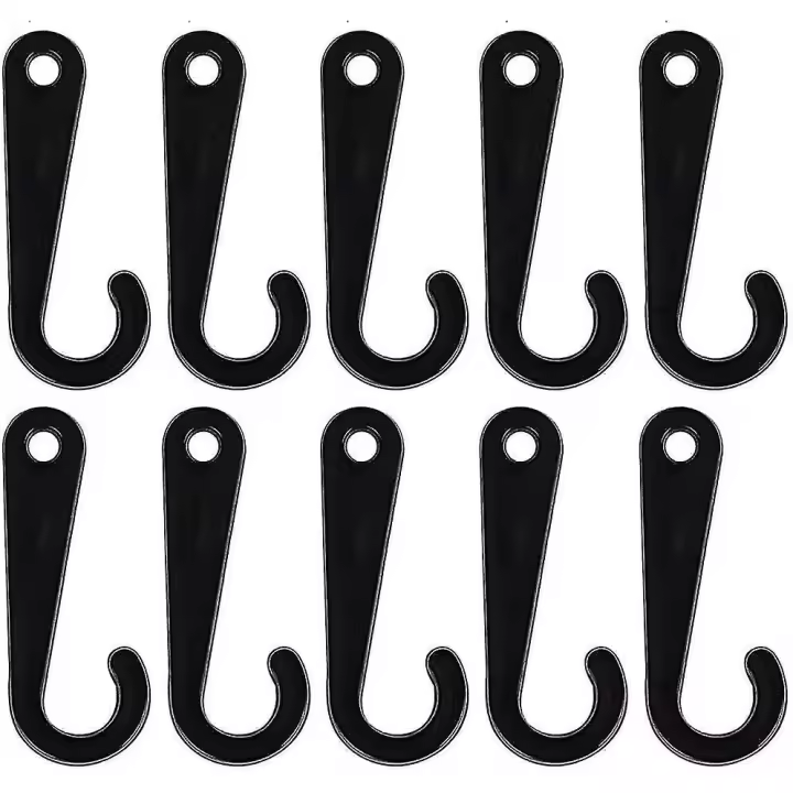 500 Pcs Plastic J-hooks 1.8 Inch Sock Display Hooks For Socks Retail Display Hanger, Black - 1