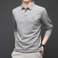 Camisa Polo Para Hombre Casual Larga Con Insignia De Color Sólido Moda Transpirable Cómoda Versátil Top Poliéster Cuatro Estaciones - details 13