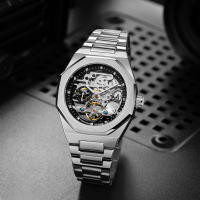 Reloj Mecánico Automático Forsining Para Hombres Con Dial De Diamante 3D Esfera Irregular Luminiscencia De Las Manos Resistente Al Agua Y Al Shock - details 3