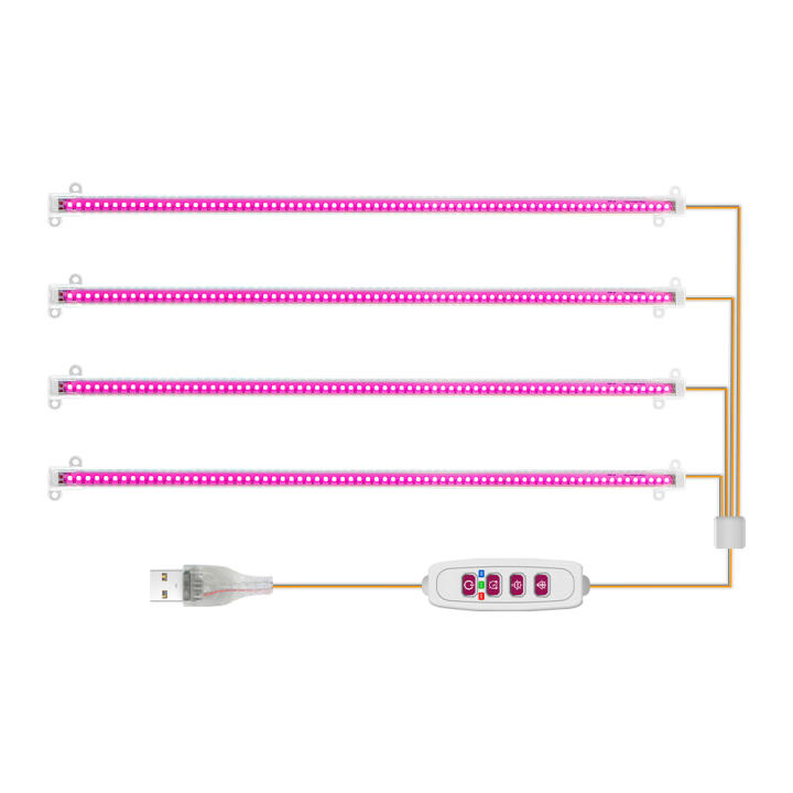 Lámpara De Crecimiento LED De Espectro Completo Para Plantas Interiores Luz De Cultivo Para Suculentas Y Flores Con Programación Automática Y Carga USB 5V