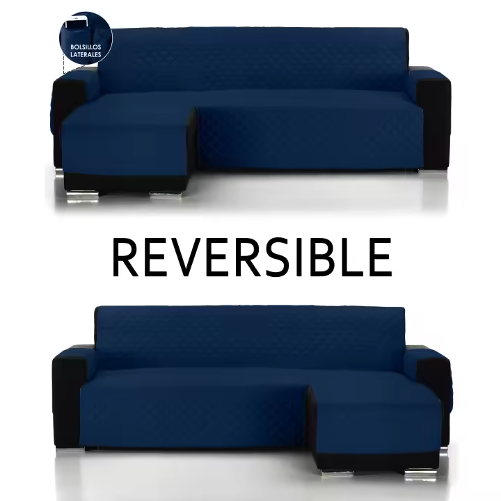 ALMERITEX 2000 Cubre Sofa Chaise Longue Reversible - Protector Sofá-Acolchado Sofá-fácil de Limpiar - 1