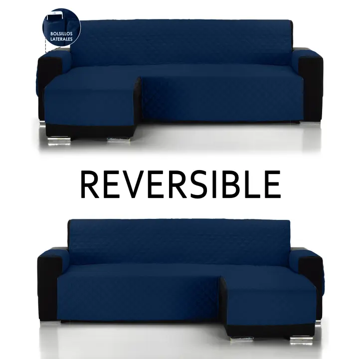 ALMERITEX 2000 Cubre Sofa Chaise Longue Reversible - Protector Sofá-Acolchado Sofá-fácil de Limpiar - 1