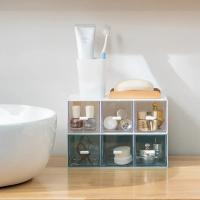 Organizador De Escritorio Transparente Caja De Almacenamiento Plegable Para Maquillaje Té Bolsas De Café Y Suministros De Oficina - details 3