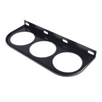 Soporte De Medidor Universal 52MM En Negro Para Coche Ajustable Para Agujeros Doble/Triple/Simple Con Diseño De Plata - details 2