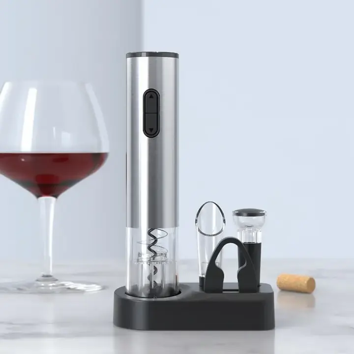 Abrevidrio Eléctrico Automático Para Vino Y Cerveza Con Cortauñas Accesorio De Cocina De Acero Inoxidable Ecológico - 1