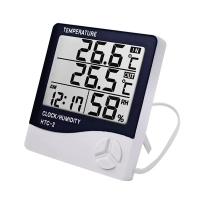 1Pc HTC-1 HTC-2 Medidor De Humedad Y Temperatura Electrónico LCD Estación Meteorológica Digital Para Exteriores Con Reloj - details 4