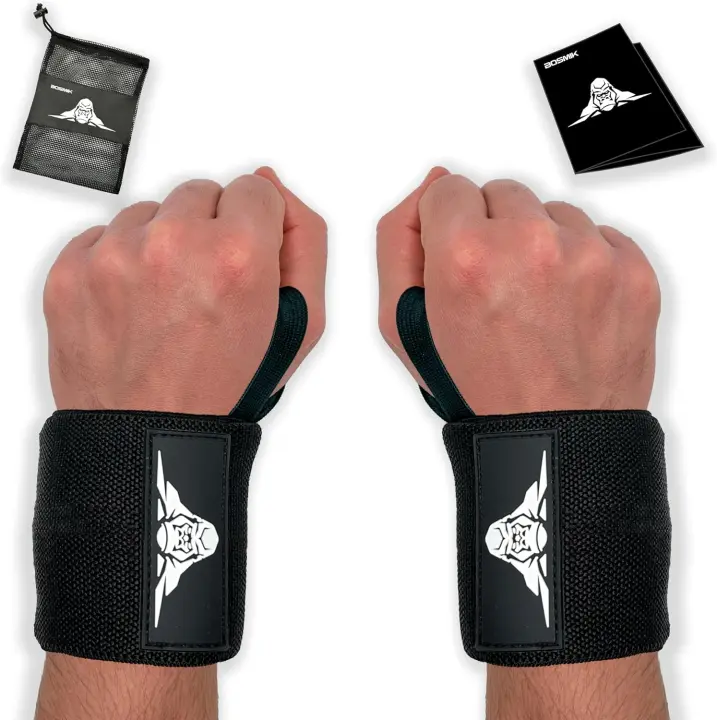 Bosmik Muñequeras Gym Crossfit, Deportivas, Gimnasio, Wrist Wraps, Entrenamiento de Fuerza, Calistenia, Regalo Gym - 1