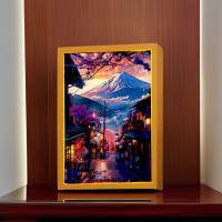 Lámpara De Pared LED Con Fotografía De La Montaña Fuji De Japón Lámpara Nocturna Decorativa Para El Hogar Regalo De Navidad Forma De Luna - details 7