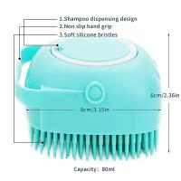 Cepillo De Baño Para Perros Y Gatos Con Dispensador De Shampoo Masajeador De Silicona Para Mascotas Herramienta De Limpieza Para Perra Cachorro Accesorios Para Perros - details 0