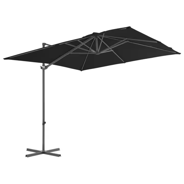 Sombrilla Jardín voladiza Palo de Maple Negro 250x250 cm - 1