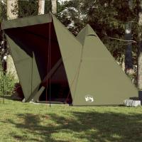 vidaXL Tienda campaña familiar tipi 6 personas impermeable Color Camuflaje,  Verde oliva,  Gris y mas - details 1