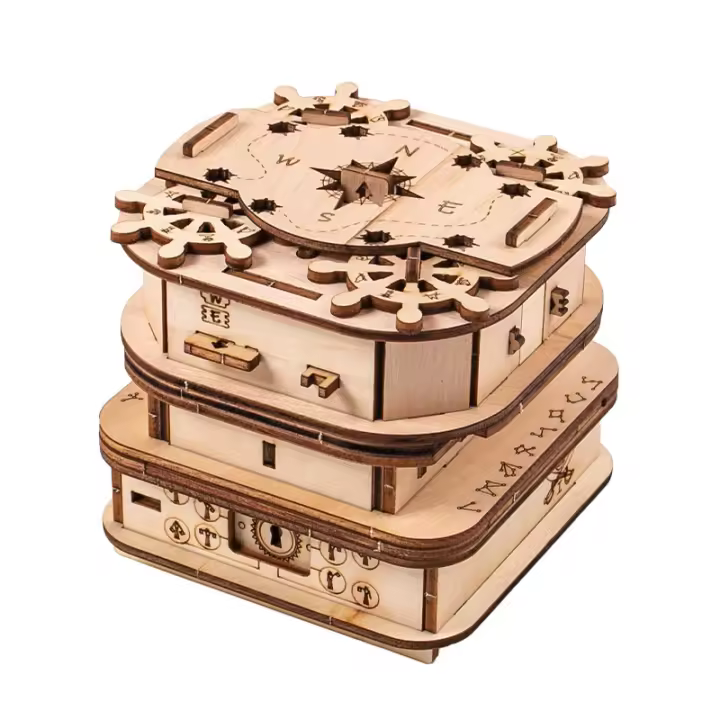Davy 'Locker, Caja de rompecabezas, Caja de regalo, rompecabezas de Madera, rompecabezas de Madera para adultos, Cerebro teaser, Gift de cumpleaños - 1