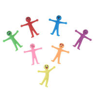 10Pcs Juguetes De Plegado Elástico Novedosos Juguetes Antiestrés Coloridos Amarillos Alivio Del Estrés Regalos De TPR Suave Plástico Creativo Muñeco Juguetes Para Adultos Y Adolescentes - details 2