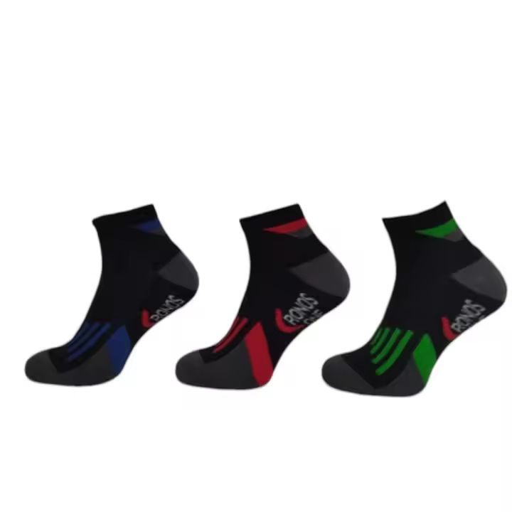 Calcetines (3 Pares) de RUNNING, CICLISMO, TENIS, PADEL. Talla 40 - 45 Calcetines. SIN COSTURAS unisex con puntera y talón reforzados. Calcetines de deporte anti-rozaduras y con gomas anti-presión. - 1