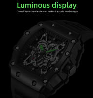 Reloj Deportivo De Cuarzo Para Hombres Con Grande Dial Impermeable Y Manos Luminosas Reloj Cuadrado De Silicona Para Actividades Al Aire Libre - details 6