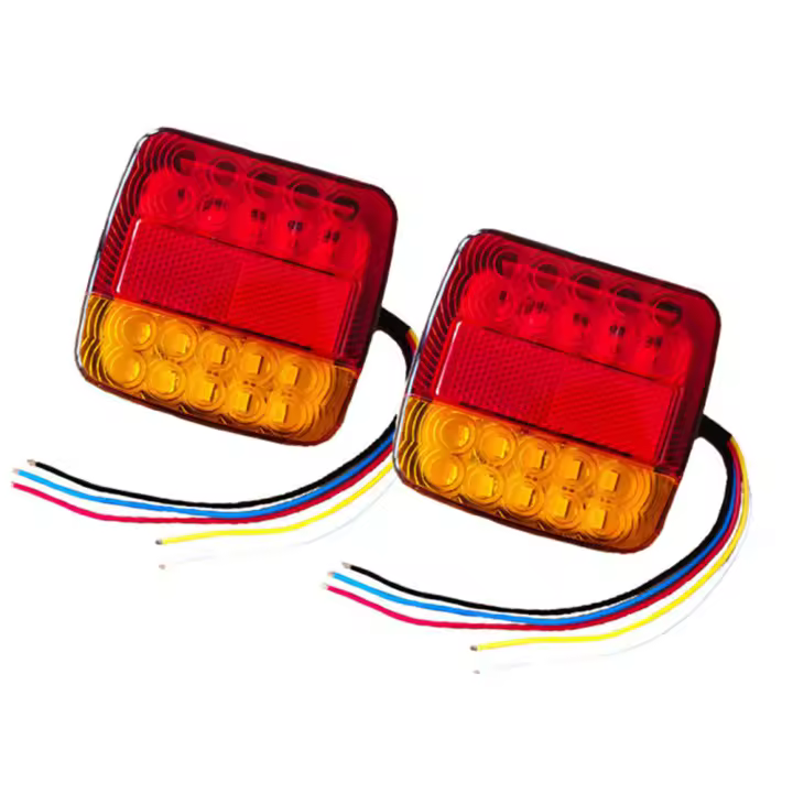Luces Traseras Impermeables Para Camiones Y Remolques De Coche 12V Con 20 LEDs Luz De Señal Trasera Y Luz De Freno Partes De Luces Traseras - 1