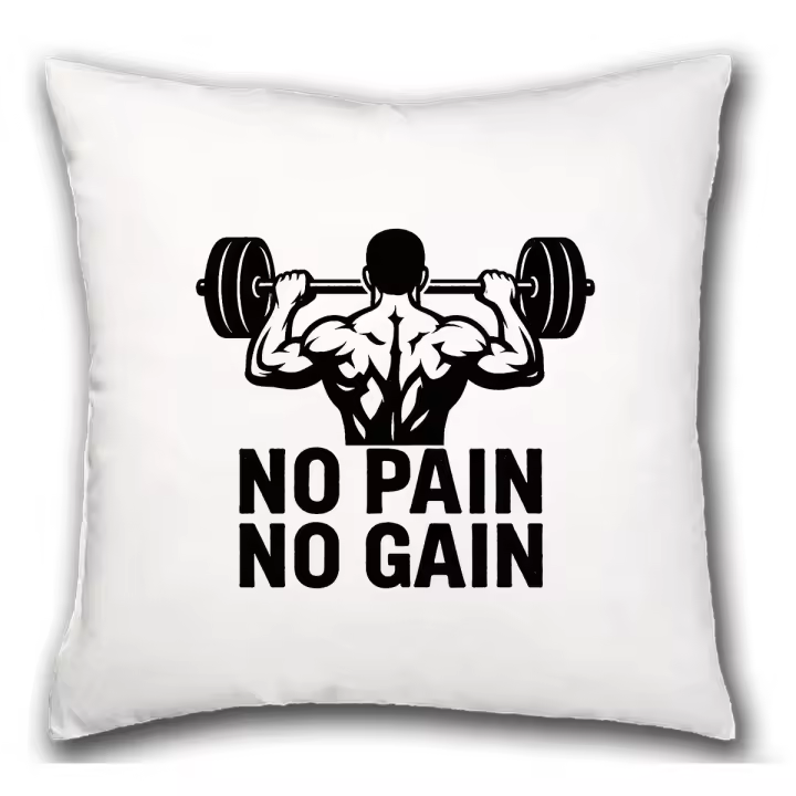 MERCHANDMANIA Cojín no pain no gain sin dolor no hay musculos hogar comodo cussion - 1