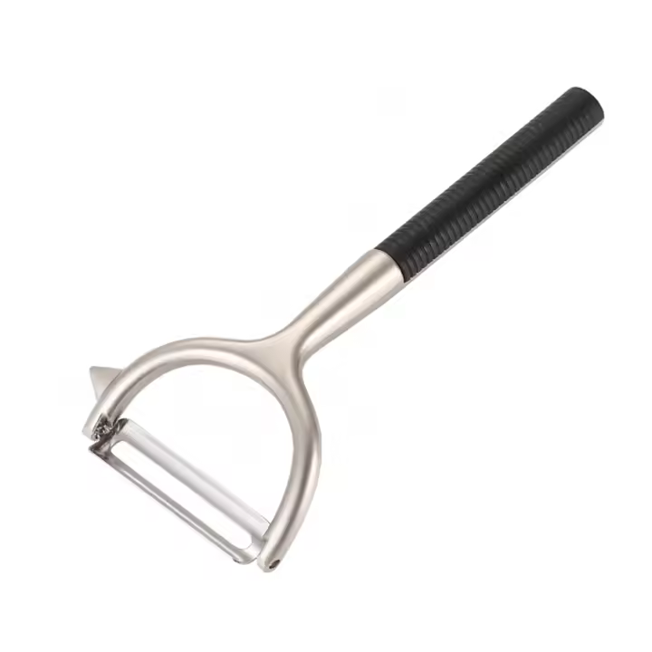 DESEOS Pelador giratorio de verduras, frutas, patatas | Removedor de manchas integrado | Aleación de zinc de alta calidad | Apto para lavavajillas - 1