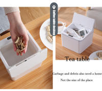 Papelera De Escritorio Mini Sensor 4/6L Cubierta Pequeña Para Baño Estilo Toque Material Plástico Forma Rectangular - details 7