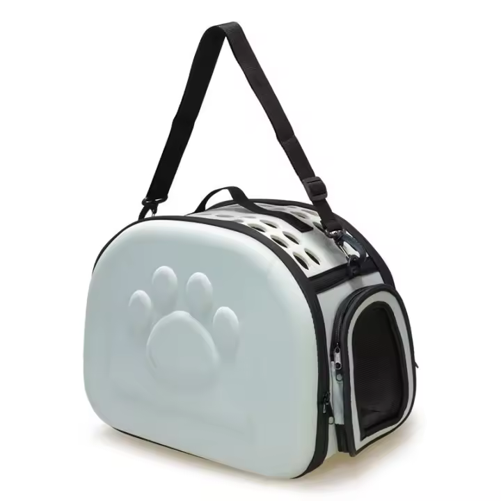 Transportín para Mascotas Pequeñas Plegable Gris con Rejilla de Ventilación Arquivet - 1