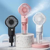 FGNS Mini Ventilador de mano con agua, Ventilador  Portátil nebulizador, humidificación silenciosa, Mini Ventilador de mano Recargable Cuatro velocidades del Viento con pulverización Agua para Exteriores, Oficina, Campamento - details 0