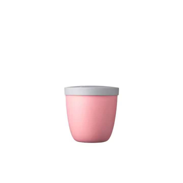 Mepal - Snackpot Ellipse - Recipiente para Alimentos para guardar y Transportar Aperitivos - Apto para Congelador, Microondas y Lavavajillas - 500 ml - Nordic Pink - 1