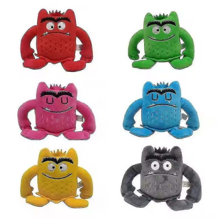 Juego de 6 Muñegos de Plush de Monstruo de Colores para Bebés, Peluches de Colores para apaciguar - 1