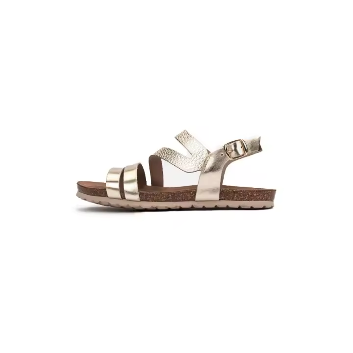Sandalias Planas Mujer con Tiras de Piel Patrizia Platino Kartamo - 1
