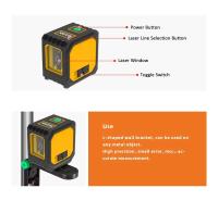 Nivel Laser HILDA 2 Líneas Recargable Por USB Mini Nivel Laser Auto Nivelado Con Láser Verde Rayos Horizontales Y Verticales - details 18