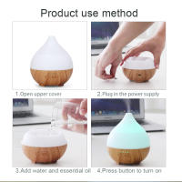 Humidificador de interior con difusor de aceites esenciales, máquina de aromaterapia portátil USB de 140 ml con aroma a madera. - details 3