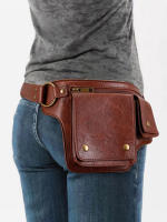 Bolsa De Cintura Estilo Motociclista Punk Retro Deportiva Exterior Ajustable Correa Moda Bolsa De La Cintura Unisex - details 9