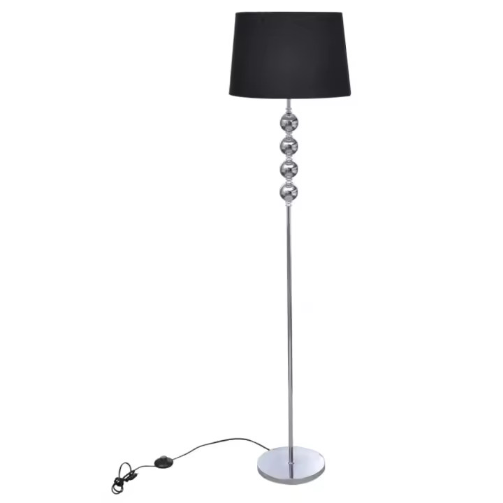 vidaXL Lámpara de Pie con Pantalla de Tela y Soporte de Metal Luz Suelo Color Blanco,  Negro, y mas - 1