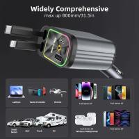 Cargador De Coche Retráctil 4 En 1 Con Cable USB C Y Lightning Starlight Para Automóviles Carga Rápida Para iPhone Y Samsung - details 9