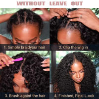 Pelucas Sintéticas X-TRESS Para Mujeres Afro Rizado Con Mezclilla Sin Pegamento Cabello Bouncy Kinky Straight Medio Tamaño Promedio Densidad 150% - details 6