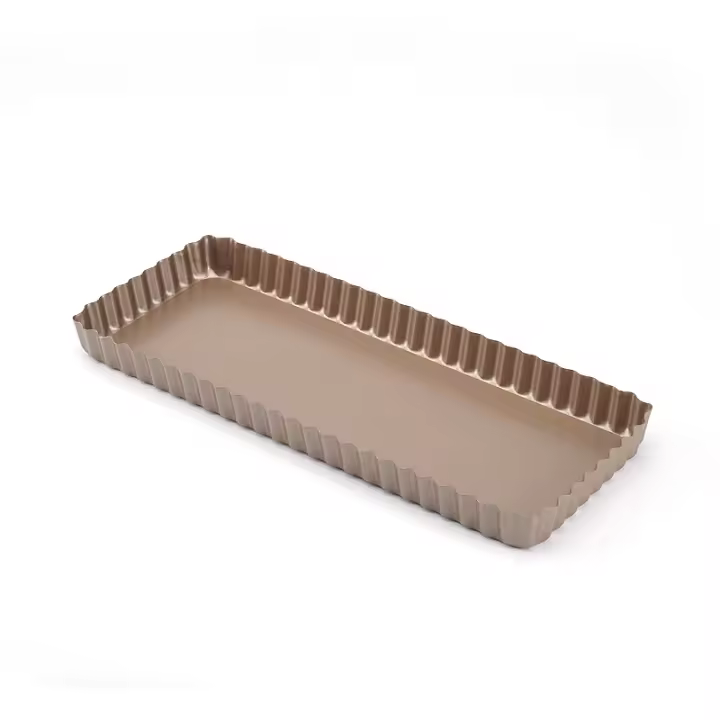 Molde para hornear pasteles, cuadrado, de fondo móvil, de 14 pulgadas, para tostadas, molde corrugado antiadherente, herramientas para hornear - 1