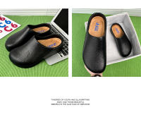 Zapatillas De Verano Para Hombre Con Capa De Dedo Antideslizantes Impermeables Cómodas Y Transpirables Sandalias Planas De Trabajo En Color Sólido Para Cocinero - details 9
