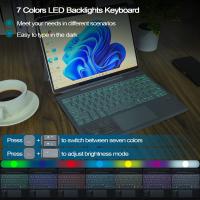 Teclado Con Trackpad Iluminado Para Microsoft Surface pro 8 9 10 X 13.0 Ruso Español Árabe Hebreo Coreano AZERT Portuguese - details 3